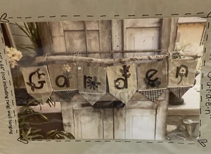 Garden Pendant Flag Heart To Hand Wall Hanging Pattern Wool ~ #341 Sewing craft - Picture 1 of 3