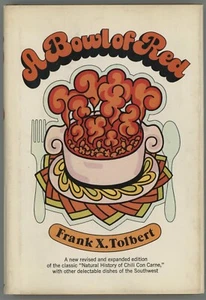 Chili Book Cookbook A BOWL OF RED Frank Tolbert Food Writing History con Carne - Picture 1 of 6