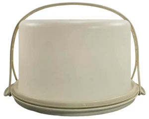 Tomador de pasteles o cupcakes Tupperware y mango almendra blanca 624 683 684 vintage - Imagen 1 de 11