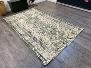 Türkischer Vorleger, Grün Oushak Teppich, Handgeknüpfter Teppich, Orientteppich, 5,5 x 8,8 ft - Bild 1 von 12
