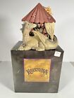*RARE* montre Krystonia #4001 sculpture dragon fantastique bibliothèque cristal avec boîte