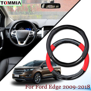 Anti-Slip Carbon Fiber Leather Car Steering Wheel Cover For Ford Edge 2009-2018