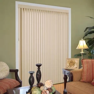 Room Darkening Vertical Blind Kit for Sliding Door Window 78 In. X 84 Inch Khaki - Picture 1 of 12