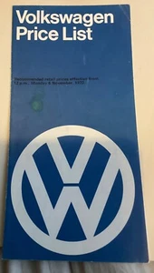 VOLKSWAGEN BEETLE etc PRICE LIST SALES BROCHURE November 1972 - Picture 1 of 4