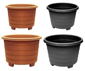 Garden Plant Planter Round Plastic Pot Container 32,39 cm Flower Herb Home - Picture 1 of 7