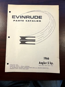 1966 Evinrude ANGLER 5 HP PARTS Catalog Item 4314 PART 278775 final edition - Picture 1 of 3