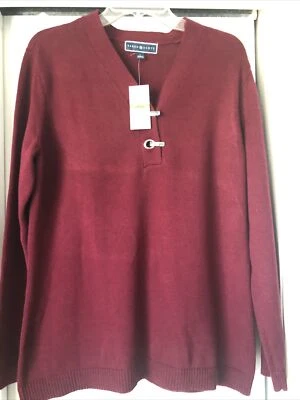 Suéter Karen Scott Hardware Henley manga longa novo com etiquetas - Imagem 1 de 4