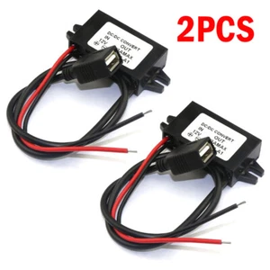 2PC DC-DC 12V To 5V Converter Step Down module USB Output Power Adapter 3A 15W# - Picture 1 of 8
