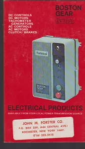 Boston Gear Catalog Electrical Products EP78 1978 - Picture 1 of 1