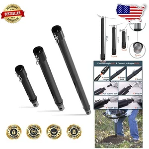 Universal 3-Piece Auger Extension Set: 8", 12", 20" for Deep Surface Boring - Picture 1 of 9