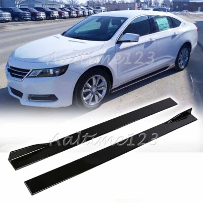 For Chevrolet Impala 2010-2020 Carbon Fiber Side Skirt Rocker Panel Splitter Lip Foto 1 de 4