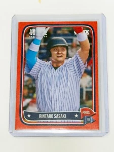 2024 Onyx Vintage Baseball Rintaro Sasaki Red /25 Prospect Stanford - Bild 1 von 4