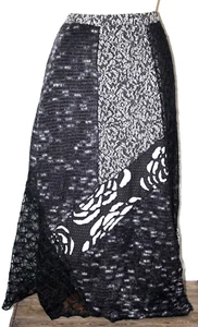 BNWT NINA MURATI, VINTAGE COLLECTION MAXI SKIRT. LACE AND PATCH. SIZE UK L. - Picture 1 of 4