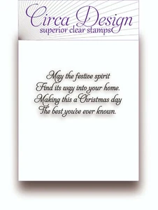 Clear Unmounted Christmas Festive Verse Sentiment Rubber Stamp XMVS103 - Picture 1 of 2