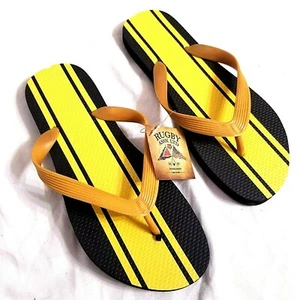 Rugby Assn Ltd Damen-Riemensandalen Flip-Flops schwarz gelb Größe 8 – neu - Bild 1 von 5
