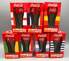 7x COCA COLA Collectible Jars Football World Cup Brazil 2014 FIFA WORLD CUP - Set - Glass NEW