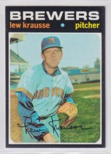 Lew Krausse 1971 Topps #372 Milwaukee Brewers EX {0302