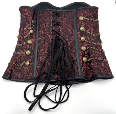 Sexy Corsé Vampire Royalty Granate y Negro con Cremallera y Cordones XL Juegos con disfraces Halloween Foto 1 de 4