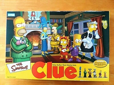 Clue The Simpsons 2nd Edition 2002 Complete Parker Brothers Ships Next Day  - Image 1 of 4