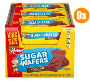 Keebler Chocolate Sugar Wafers, 4.4 oz King Size Bars, 9 Count - Picture 1 of 3