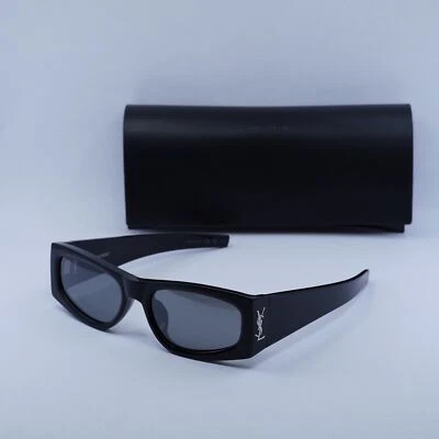 Gafas de sol SAINT LAURENT SLM140/F 002 negro brillante/gris plateado espejo 56-18-130... Foto 1 de 4