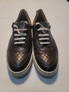 Marc Joseph Brownish Black Quilted Leather Sneakers Handcrafted Size 11. BU5276 - Picture 1 of 4