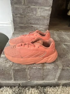 Kids Adidas Originals Ozelia J Sneakers HQ1614 Orange Size 1 - Picture 1 of 6