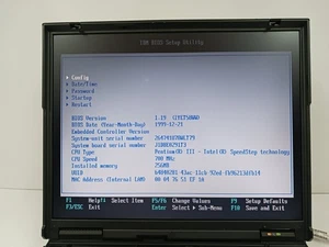 Vintage IBM ThinkPad Type 2647 w/ Pentium 3 @ 0.70 GHz 256 MB RAM and 40 Pin HDD - Picture 1 of 8