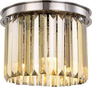 Stunning Sydney Golden Teak Flush Mount Light - Picture 1 of 1