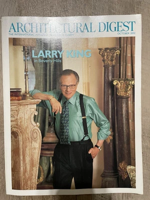 Vintage Architectural Digest October 2002 Larry King in Beverly Hills - Image 1 of 2