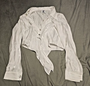Maggie Lawrence Button Down Blouse White Women's Size M - Picture 1 of 4
