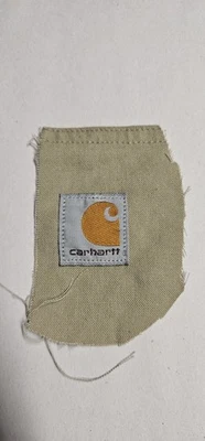 1 Carhartt  Tag Patch stitch on LOGO PATCH From Original Carhartt  Shirt Used. - Image 1 of 4