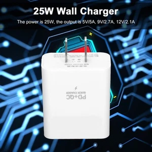 25W Wall Charger Dual Port QC 3.0 Fast Charging Block And PD USB C Power Adap FY - Bild 1 von 22