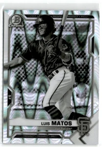 2021 Bowman Draft Black & White RayWave Luis Matos #BDC-5 San Francisco Giants - Bild 1 von 2