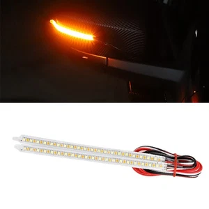 2Pcs Side Rear View Mirror LED Light Strip Dynamic Turn Signal Lamp for Car ab - Picture 1 of 5