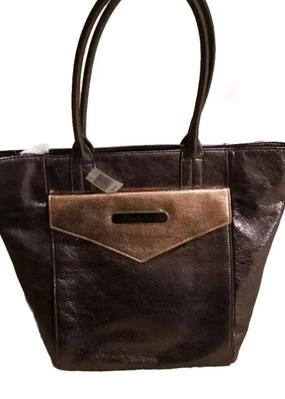 Disney Kingdom Couture 手提包 皮革 金色 托特包 大号 米奇城堡 全新标签 — 第 1/4 张图片