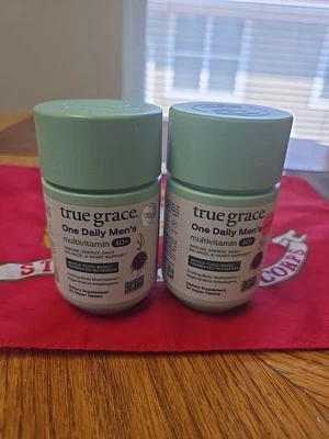 True Grace ONE DAILY MENS MULTIVITAMIN 40+ 30 Tablets (30 Servings) BEST BY 7/25 - Image 1 of 3