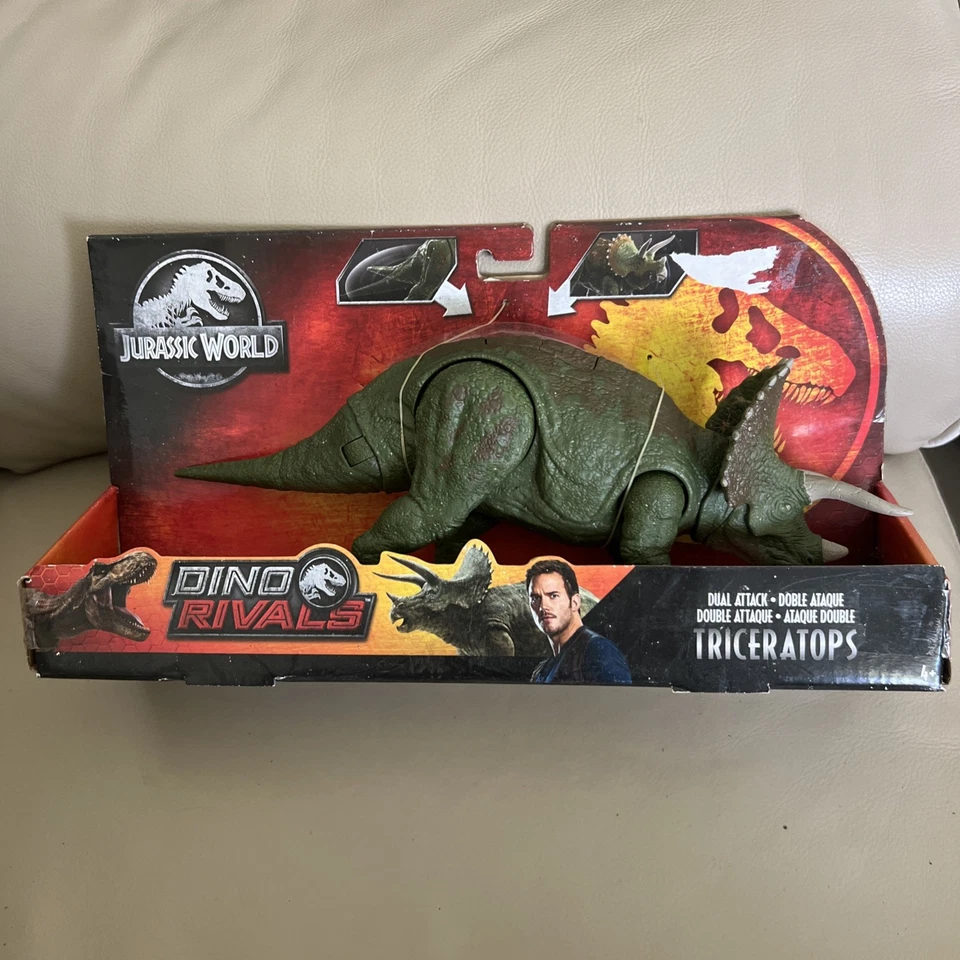 Jurassic World Triceratops Dino Rivals Dual Attack Mattel 2018 Dinosaur
