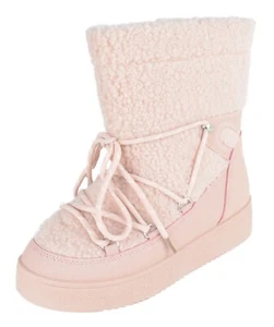 Top Moda Women Rain Snow Warm Winter Ankle boots Sherpa Fur MARGOT36 Zipper Pink - Picture 1 of 6