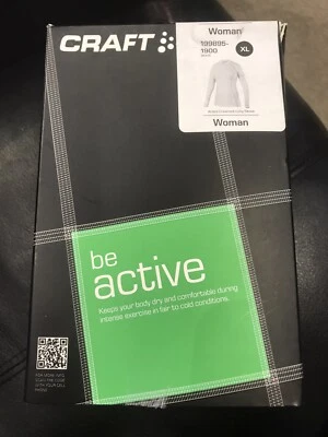 Craft Women’s Active Crew Neck Long Sleeve Base Layer White XL - Image 1 of 4