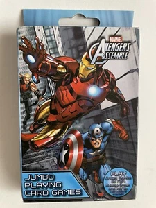 Marvel Avengers Assemble Superhero Jumbo Playing Card Iron Man King Hearts - Picture 1 of 2