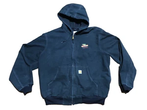 Vintage Dekalb Carhartt J131 Black Jacket/Coat Thermal Lined Distressed Men's XL - Picture 1 of 11