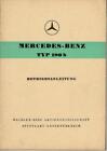 Mercedes 180 B Betriebsanleitung 1960 W120 Ponton Handbuch Bordbuch Ba