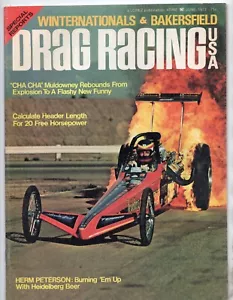 Drag Racing USA June 1973 Lopez Magazine Hot Rod Funny Car CHA CHA Motown Shaker - Picture 1 of 3
