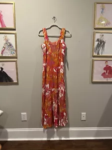 NWT Vince Camuto Smocked Floral Printed Sleeveless Maxi Dress in Size M - Picture 1 of 3