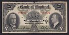 Billet affrété de 5 $ de cinq dollars de la Banque de Montréal 1938 - Très bien !