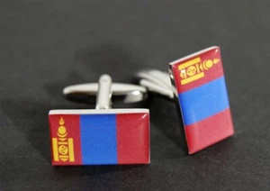 Manschettenknöpfe Flagge Mongolei - 18 x 12 mm - Picture 1 of 1