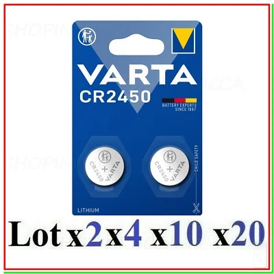 Pila CR2450 VARTA Batteria Bottone 3V Litio 2450 Lithium scegli lotto - Immagine 1 di 3