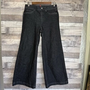 Spanx Wide Leg Denim EveryWear Jeans Black Pull-on Stretch Jeans Medium - Picture 1 of 10