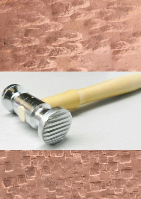 Metal Texturing Hammer Jewelry Making Design Finish Checker & Stripe Textures - Image 1 of 4